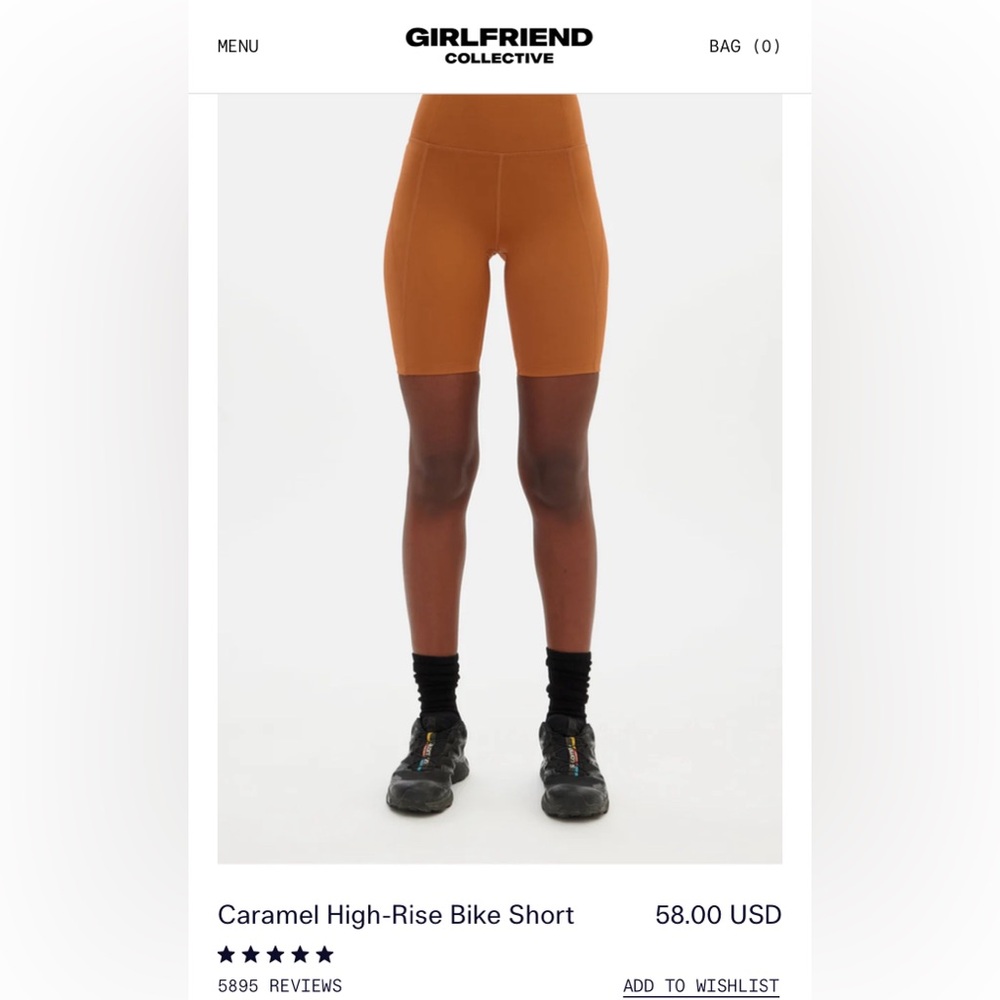 Girlfriend Collective High Rise Biker Short